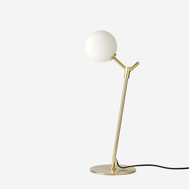 Vista frontal Lámpara sobremesa Ato Oro mate Aromas del campo Slowdeco